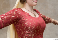  Medieval Castle lady in a dress 1 Castle lady historical clothing red dress upper body 0010.jpg